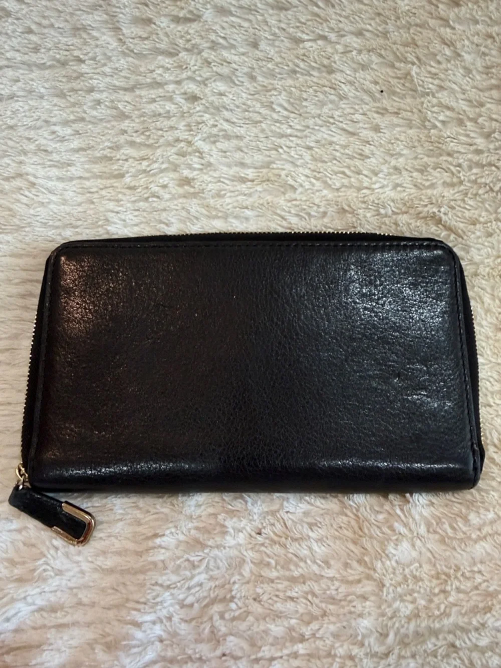 Coach Black Pebbled Leather Zip Around Wallet - Picture 2 of 7